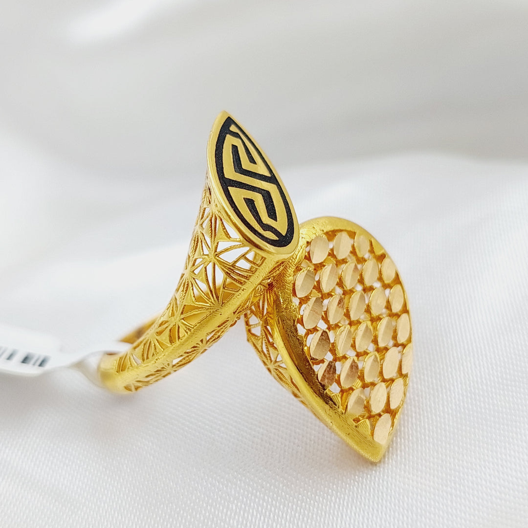 21K Gold Enamel Fancy Ring by Saeed Jewelry - Image 1