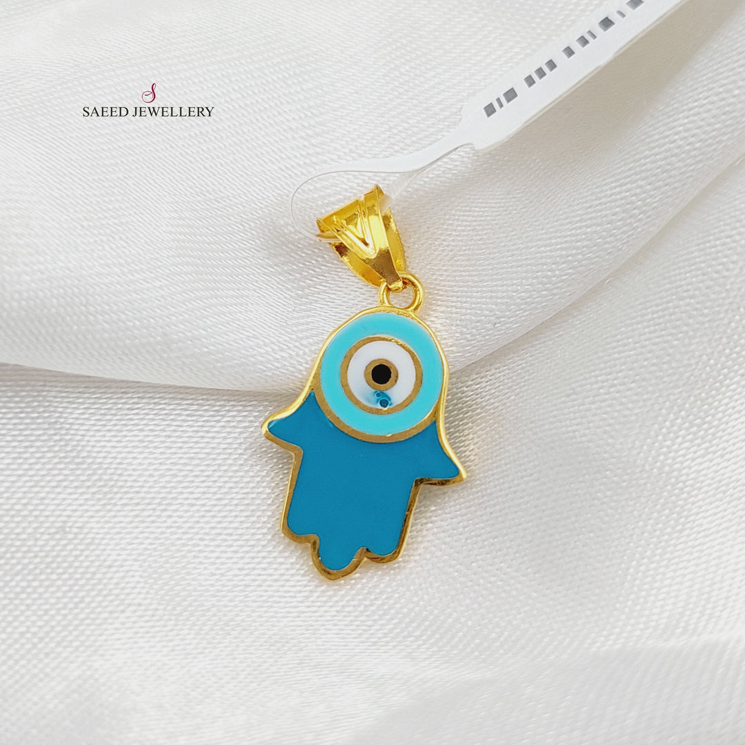 21K Enamel Pendant Made of 21K Yellow Gold by Saeed Jewelry-26759