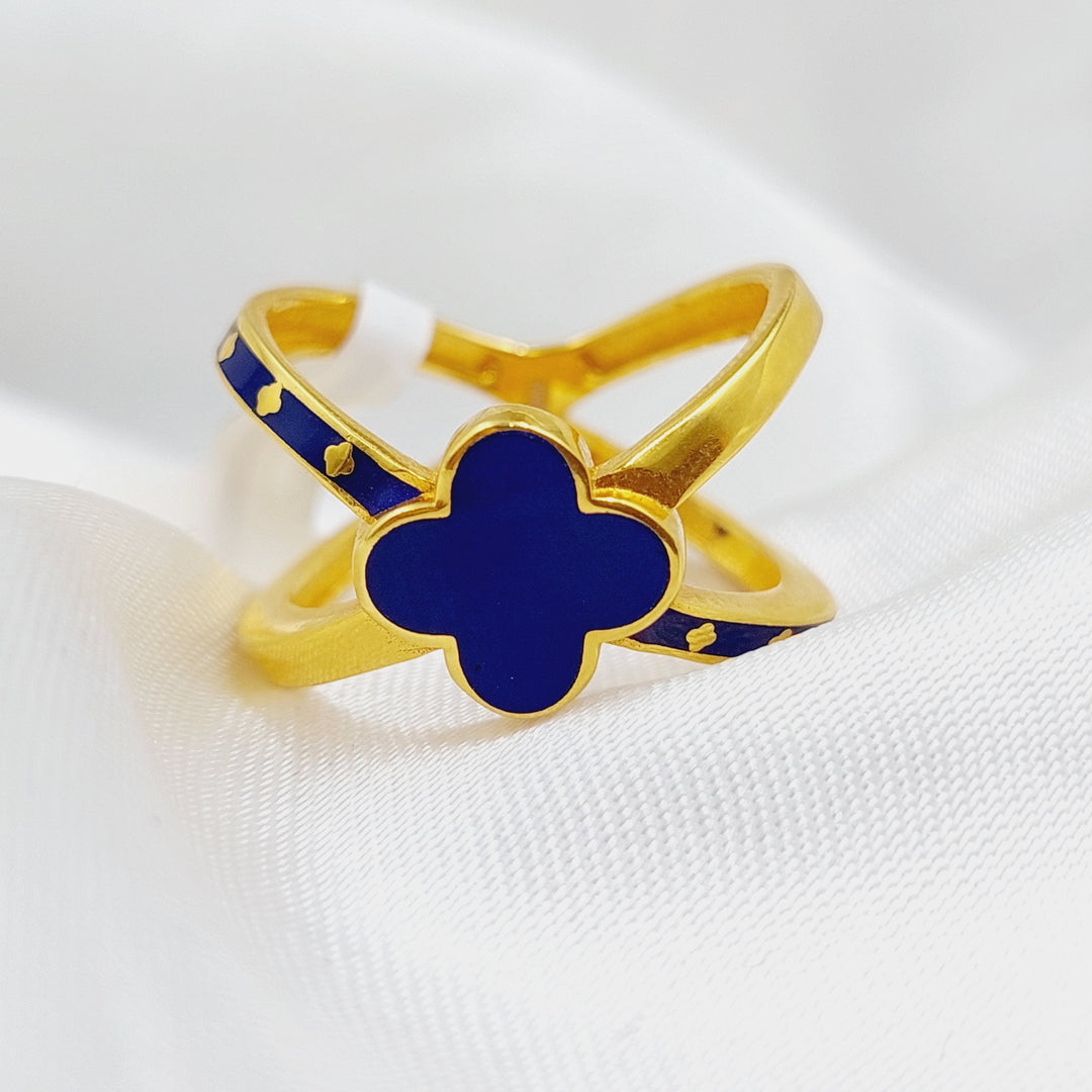 21K Enamel  Ring Made of 21K Yellow Gold by Saeed Jewelry-19183