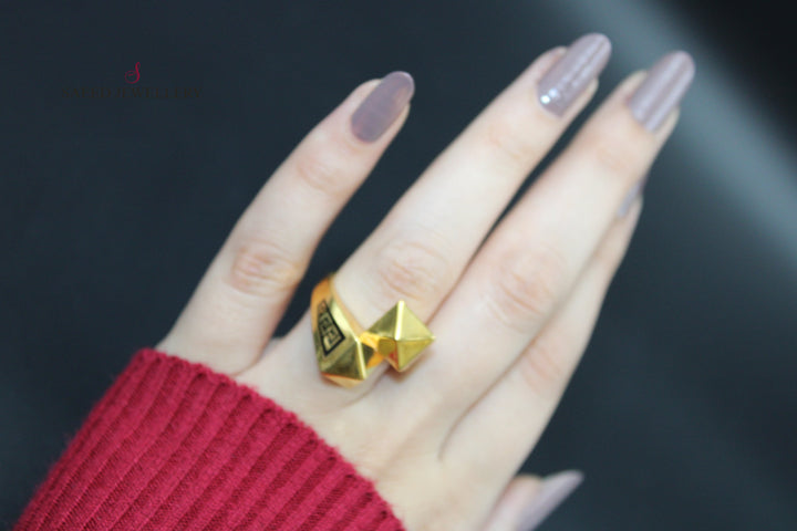 21K Gold Enamel Ring by Saeed Jewelry - Image 2