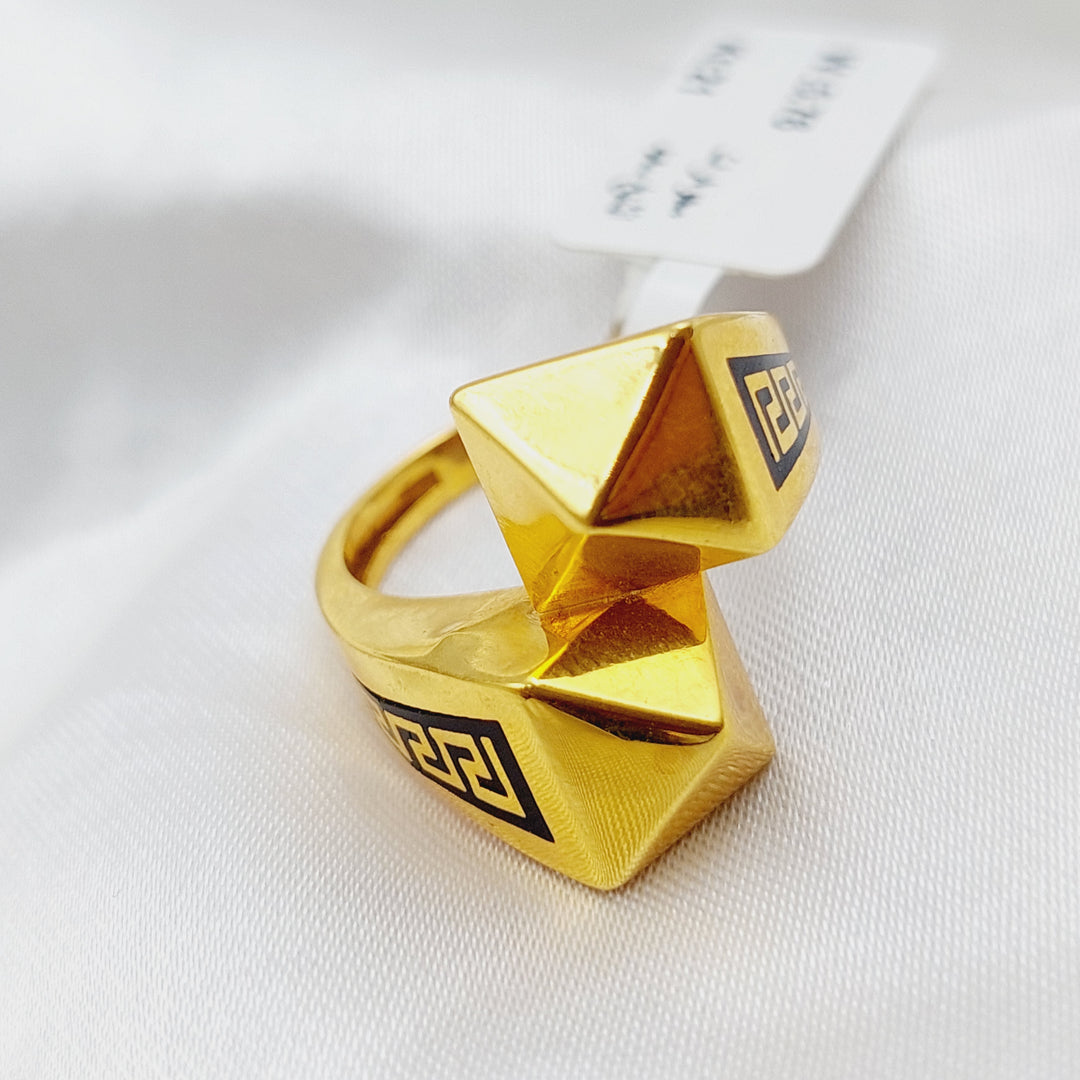 21K Gold Enamel Ring by Saeed Jewelry - Image 7