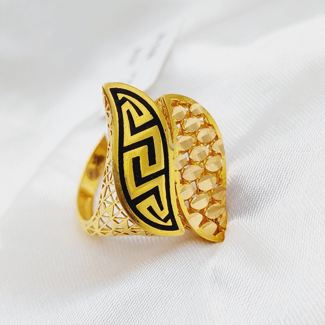 21K Gold Enamel Ring by Saeed Jewelry - Image 5