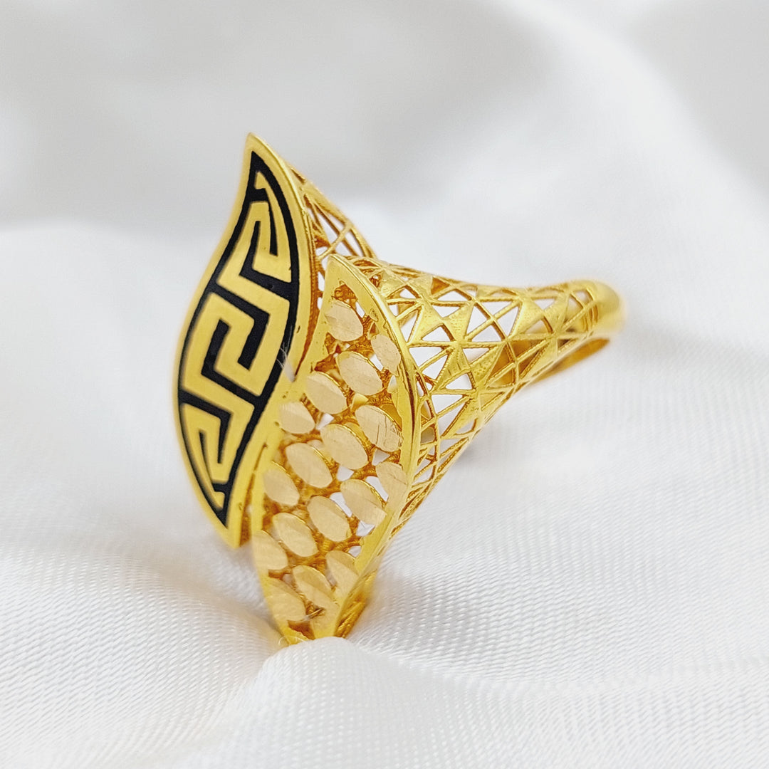 21K Gold Enamel Ring by Saeed Jewelry - Image 8