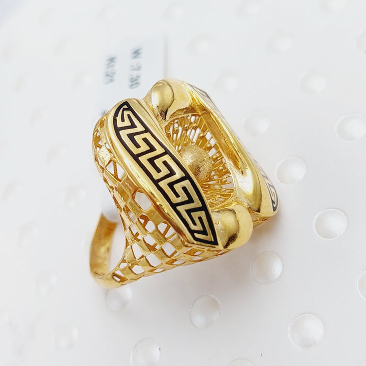 21K Gold Enamel Ring by Saeed Jewelry - Image 3