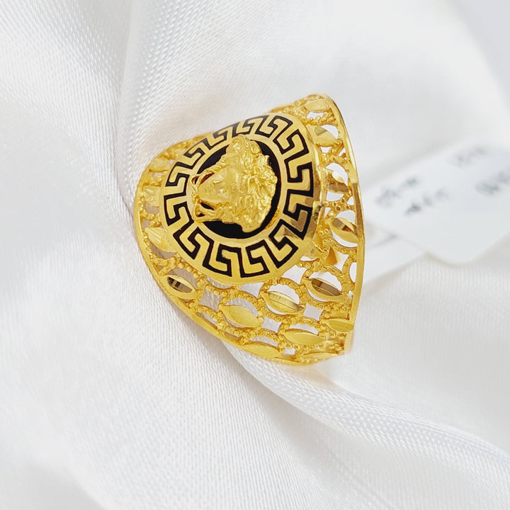 21K Gold Enamel Ring by Saeed Jewelry - Image 5