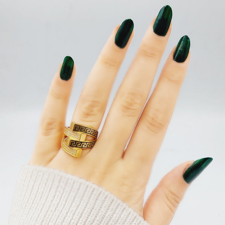 21K Enamel Ring Made of 21K Yellow Gold by Saeed Jewelry-25629
