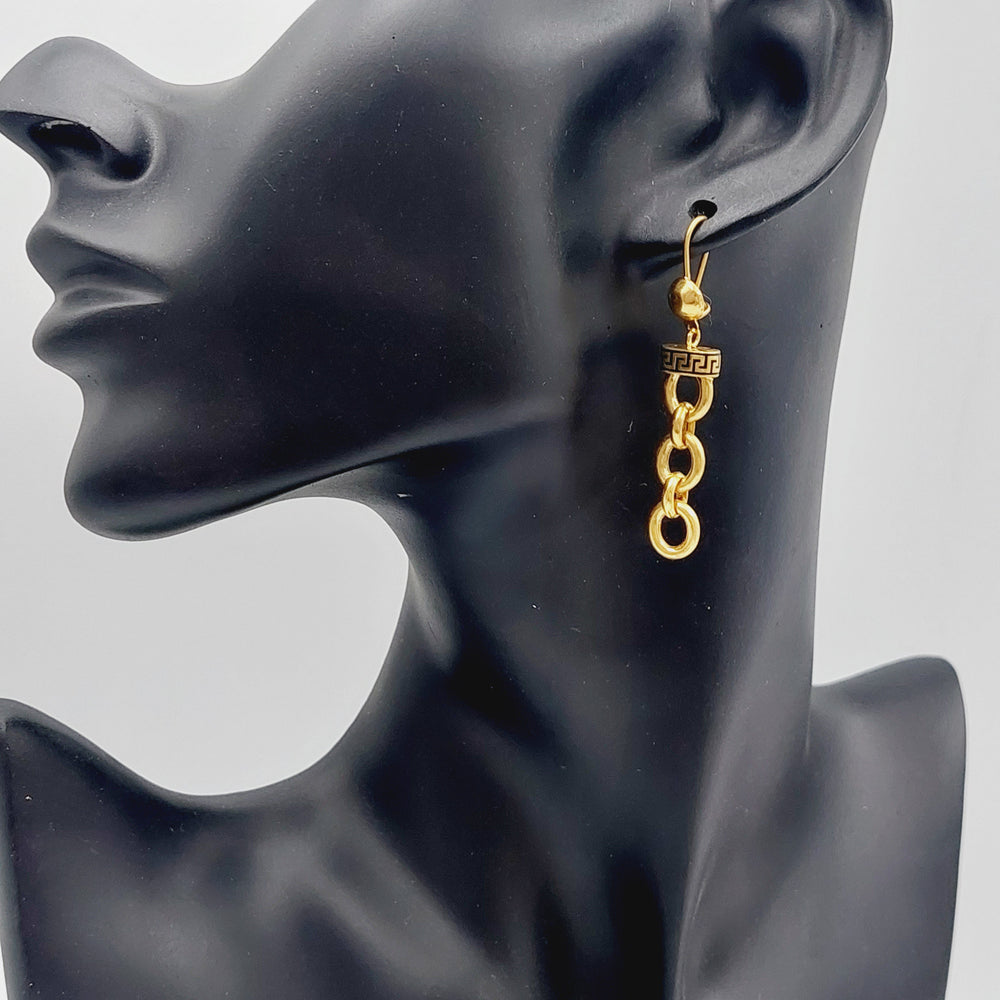 21K Enameled Earrings Made of 21K Yellow Gold by Saeed Jewelry-26787