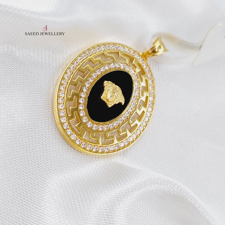 21K Enamel's Pendant Made of 21K Yellow Gold by Saeed Jewelry-19103