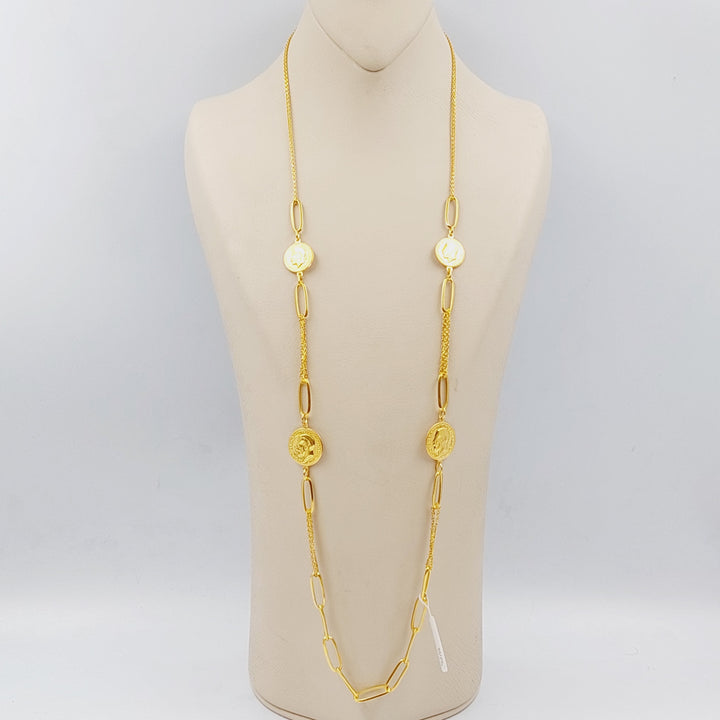 21K Gold English Lira Necklace by Saeed Jewelry - Image 1