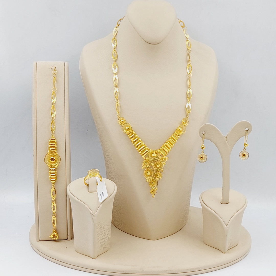 21K Fancy 4 -piece Set Made of 21K Yellow Gold by Saeed Jewelry-24674