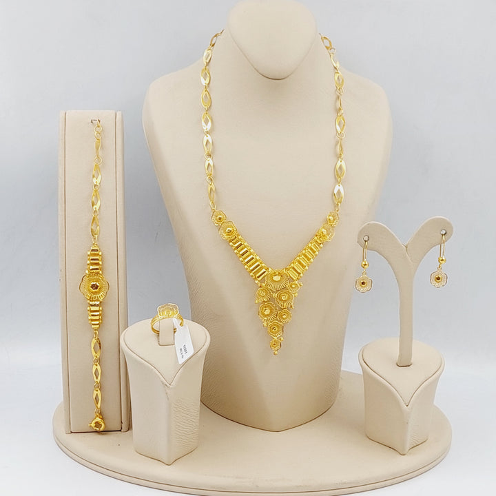 21K Fancy 4 -piece Set Made of 21K Yellow Gold by Saeed Jewelry-24674