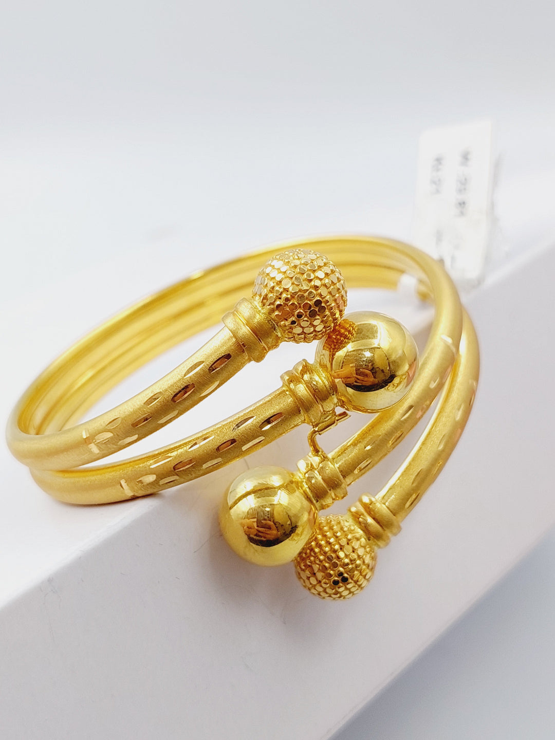 21K Gold Fancy Bangle Bracelet by Saeed Jewelry - Image 5