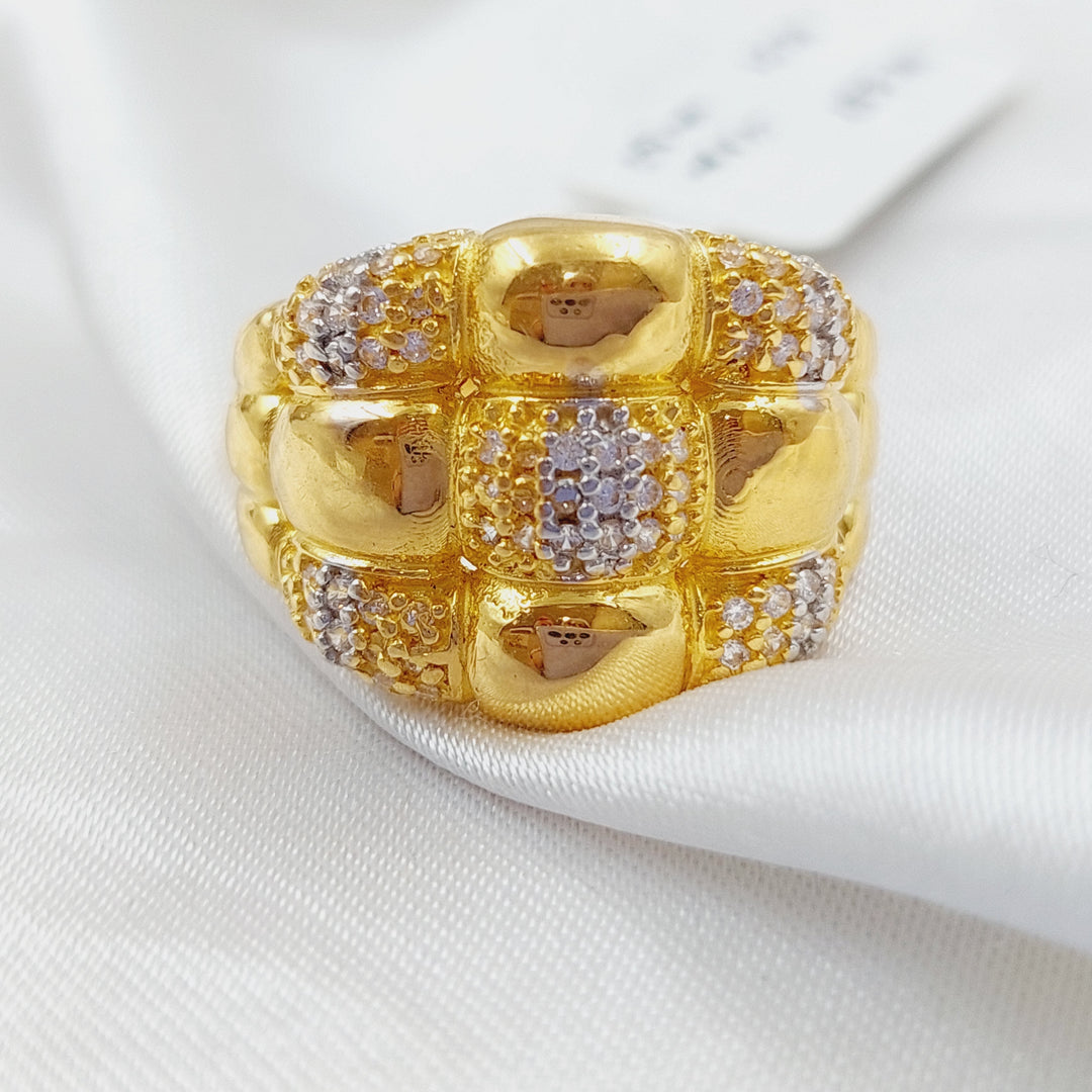 21K Gold Fancy Boxes Ring by Saeed Jewelry - Image 3