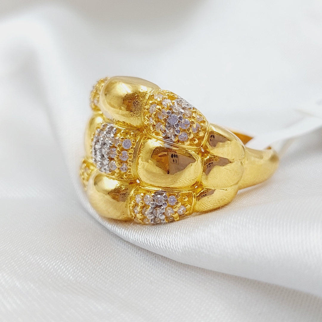 21K Gold Fancy Boxes Ring by Saeed Jewelry - Image 4