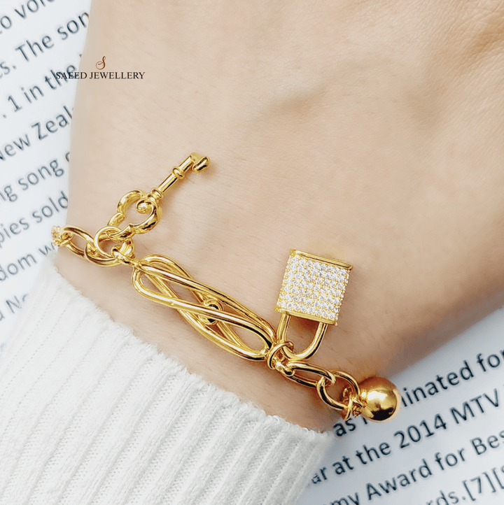 21K Gold Fancy Bracelet by Saeed Jewelry - Image 5