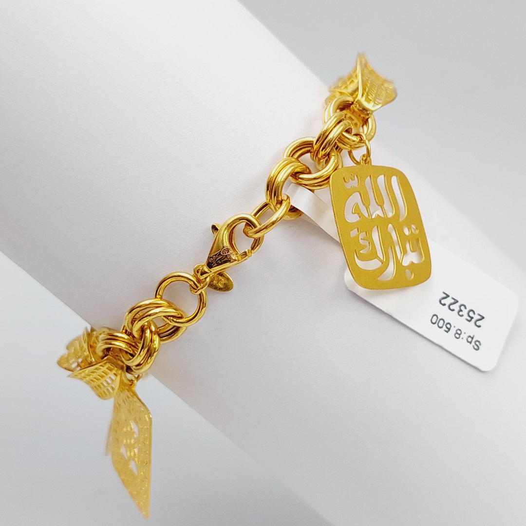 21K Fancy Bracelet Made of 21K Yellow Gold by Saeed Jewelry-25322