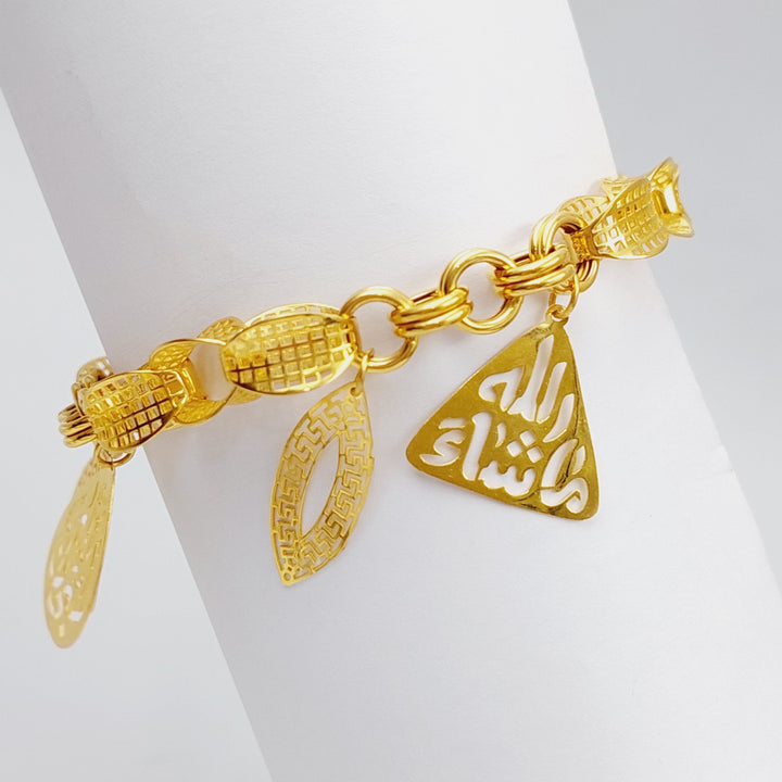 21K Fancy Bracelet Made of 21K Yellow Gold by Saeed Jewelry-25322