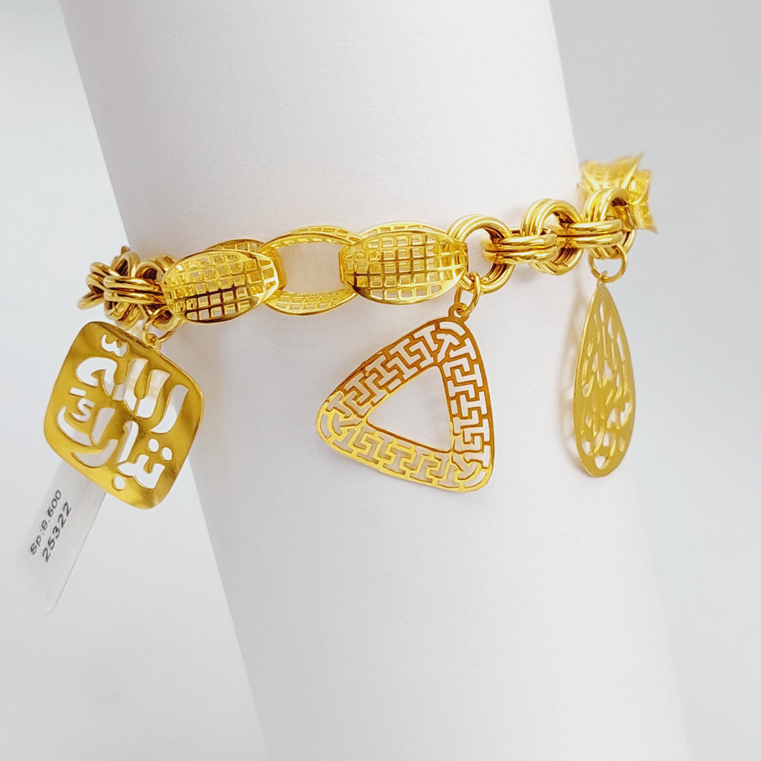 21K Fancy Bracelet Made of 21K Yellow Gold by Saeed Jewelry-25322