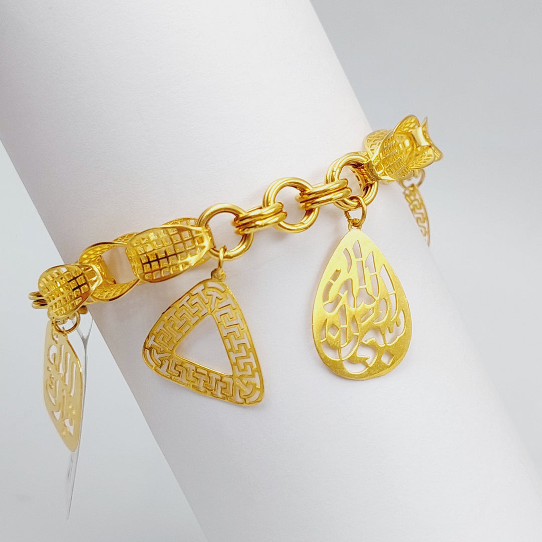 21K Fancy Bracelet Made of 21K Yellow Gold by Saeed Jewelry-25322
