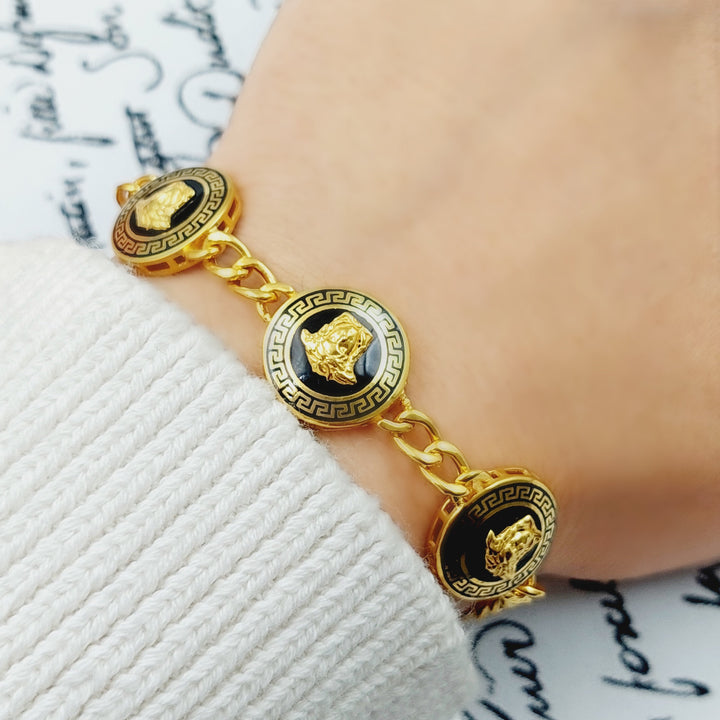 21K Fancy Bracelet Made of 21K Yellow Gold by Saeed Jewelry-25500