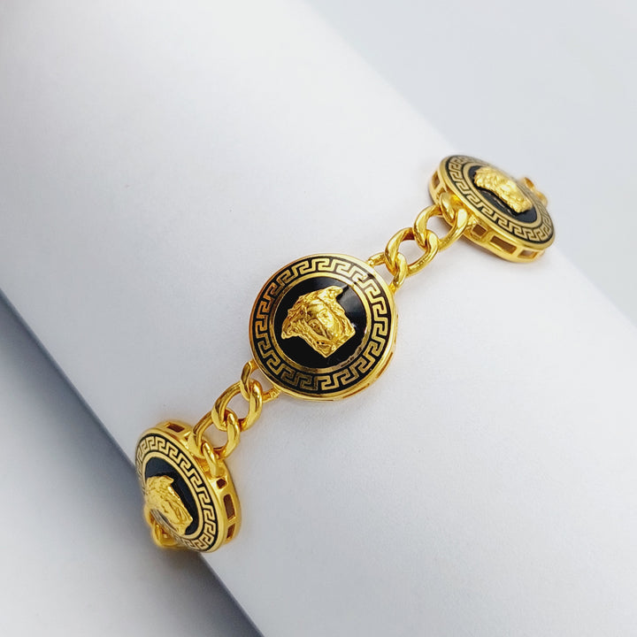 21K Fancy Bracelet Made of 21K Yellow Gold by Saeed Jewelry-25500
