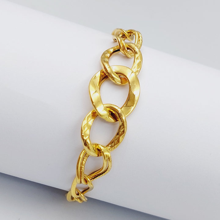 21K Fancy Bracelet Made of 21K Yellow Gold by Saeed Jewelry-25711