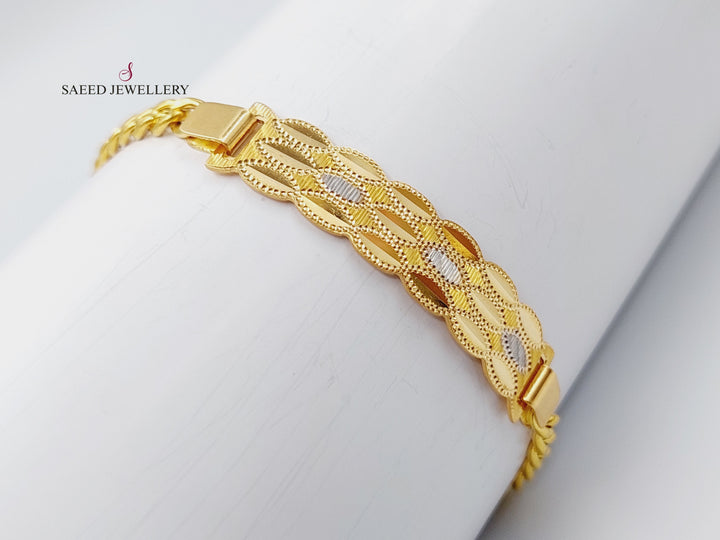 21K Gold Fancy Bracelet by Saeed Jewelry - Image 3