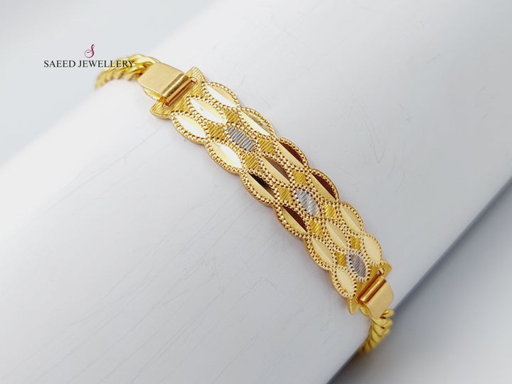 21K Gold Fancy Bracelet by Saeed Jewelry - Image 1