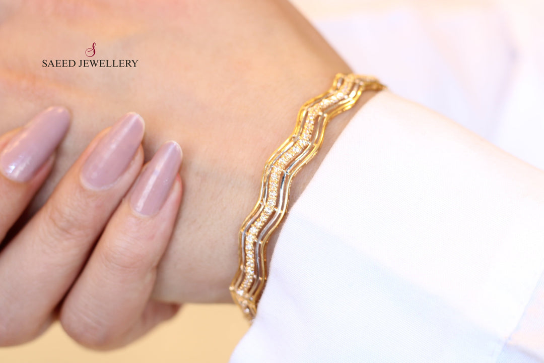 21K Gold Fancy Bracelet by Saeed Jewelry - Image 3