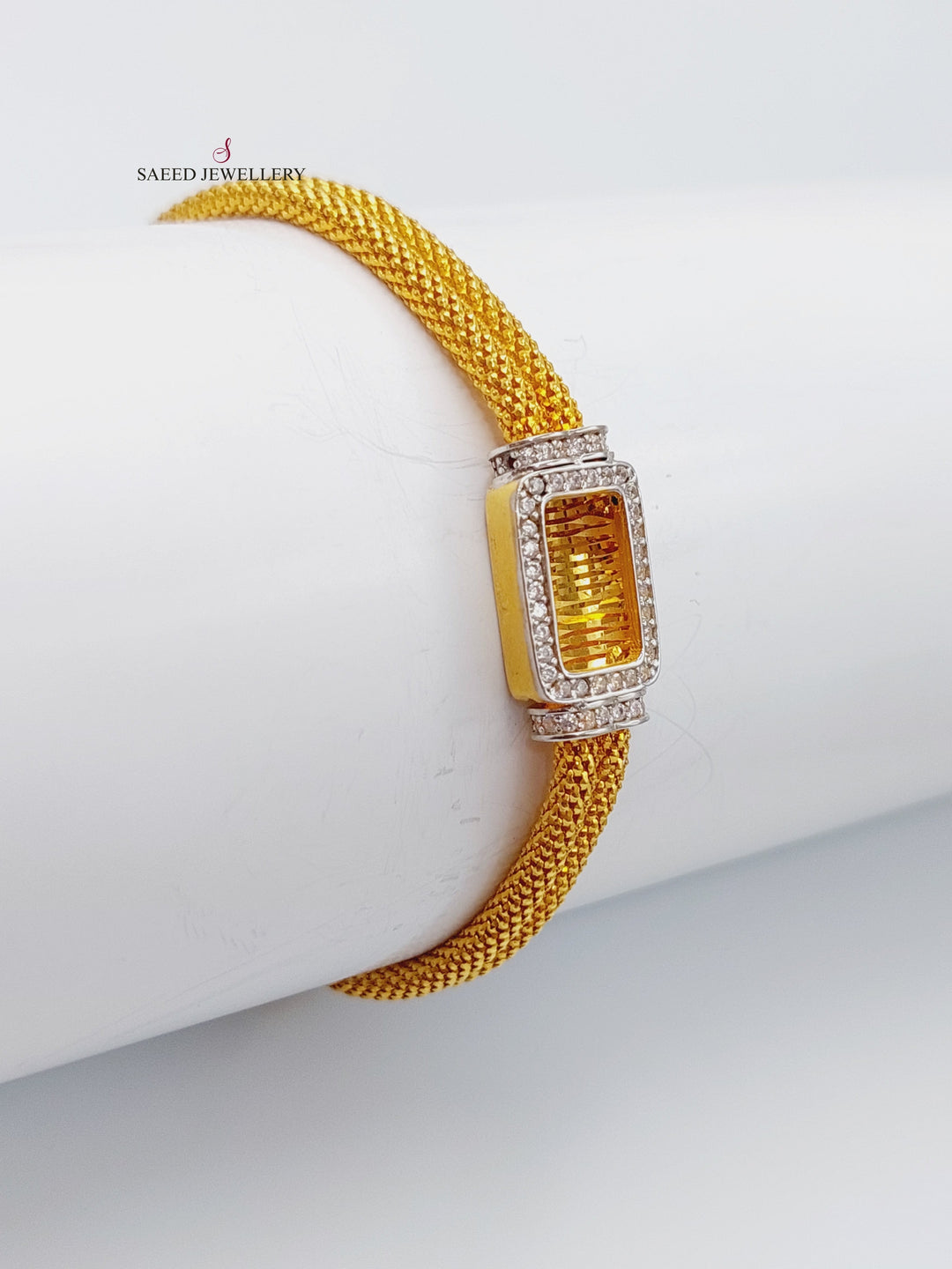 21K Fancy Bracelet Made of 21K Yellow Gold by Saeed Jewelry-اسوارة-سوبر-اكسترا-مستورد