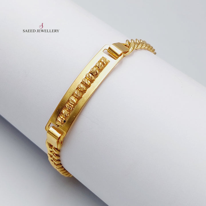 21K Gold Fancy Chain Bracelet by Saeed Jewelry - Image 14