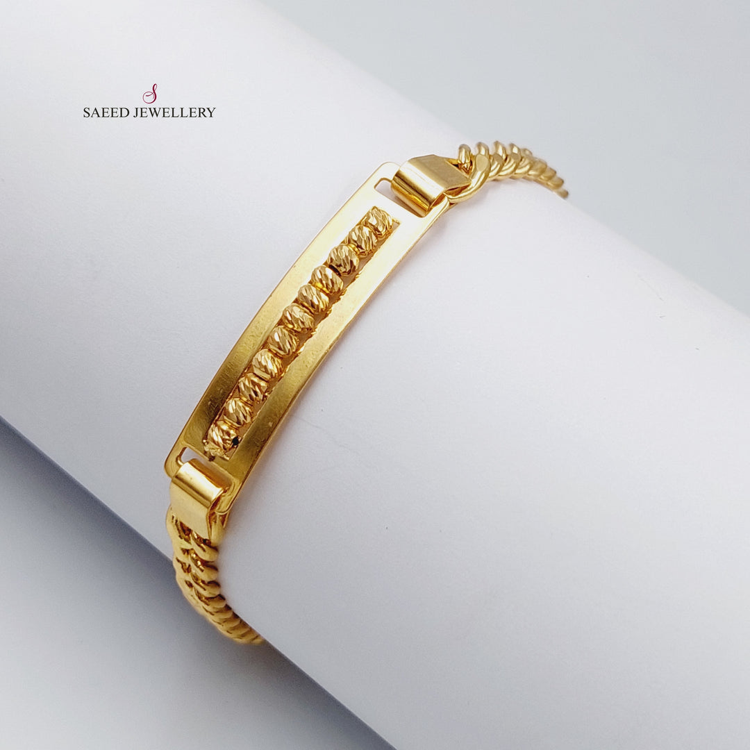 21K Gold Fancy Chain Bracelet by Saeed Jewelry - Image 11