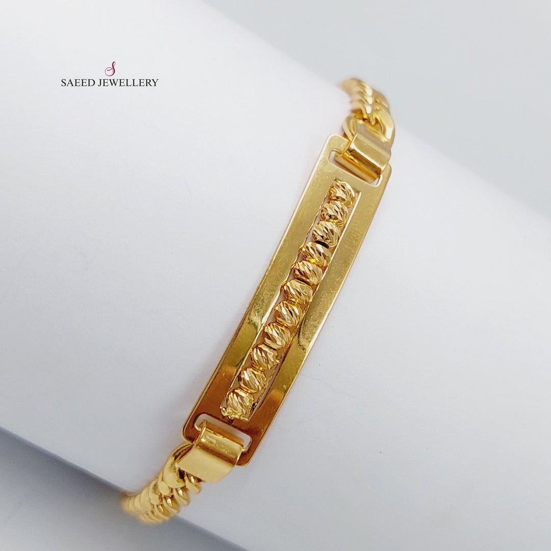 21K Gold Fancy Chain Bracelet by Saeed Jewelry - Image 15