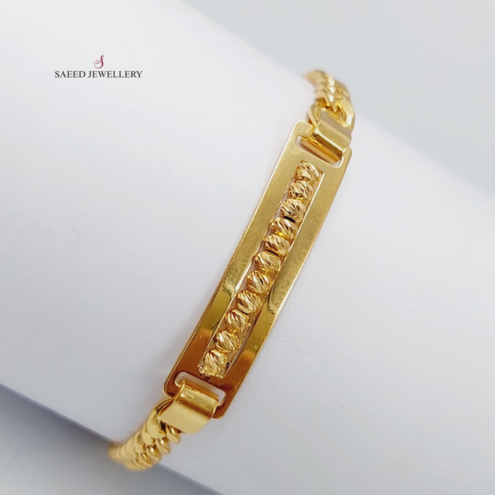 21K Gold Fancy Chain Bracelet by Saeed Jewelry - Image 15