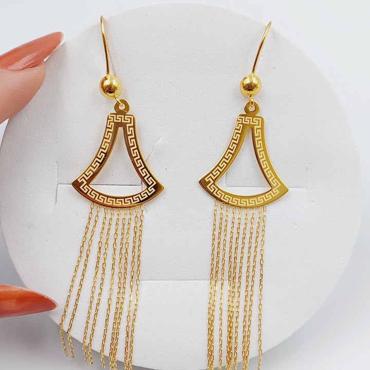 21K Gold Fancy Earrings by Saeed Jewelry - Image 1