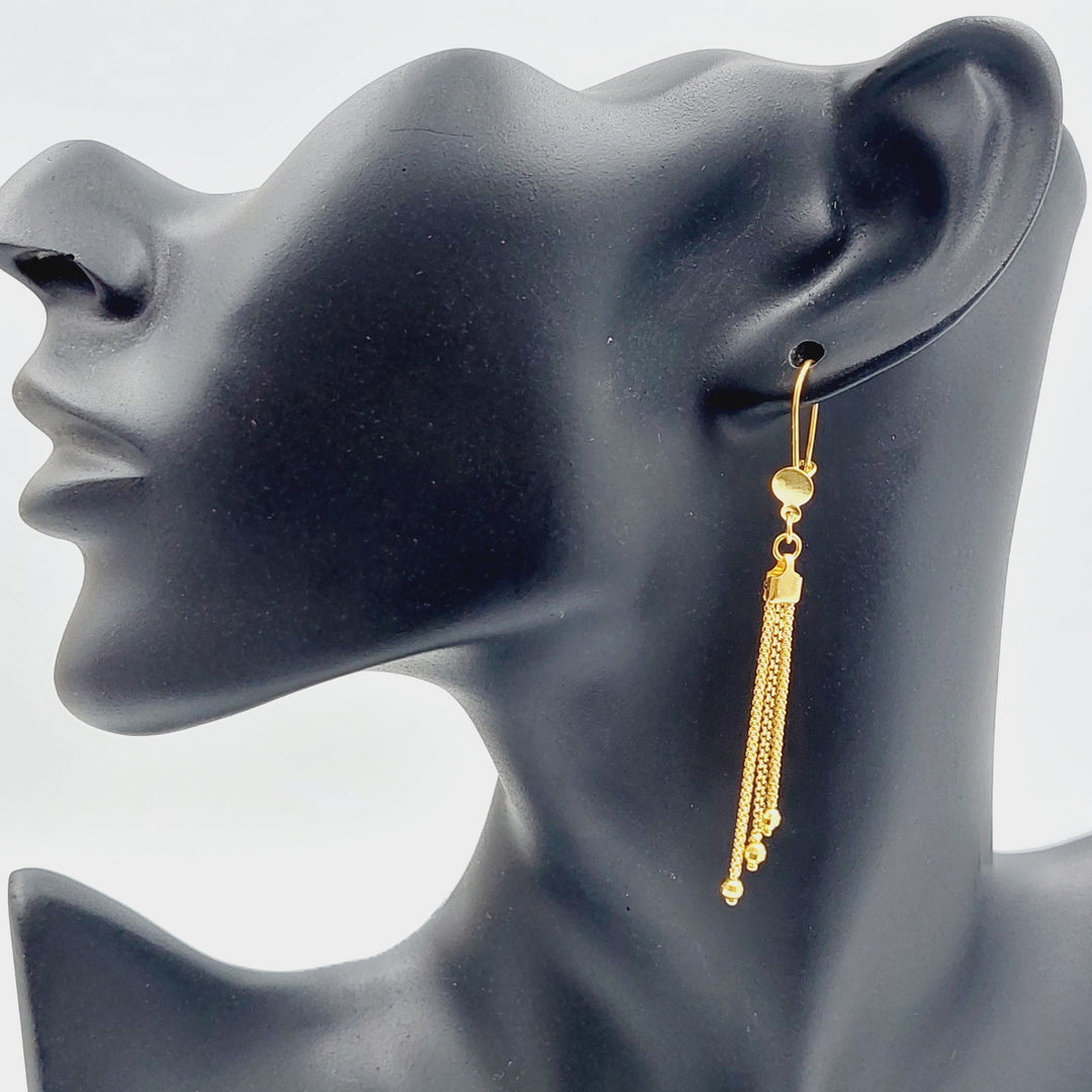 21K Gold Fancy Earrings by Saeed Jewelry - Image 2