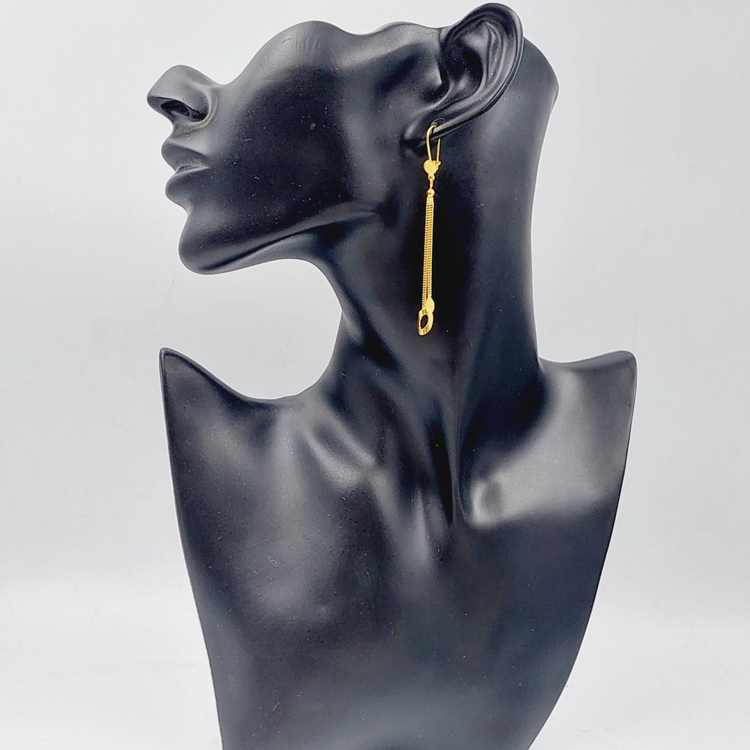 21K Fancy Earrings Made of 21K Yellow Gold by Saeed Jewelry-25688