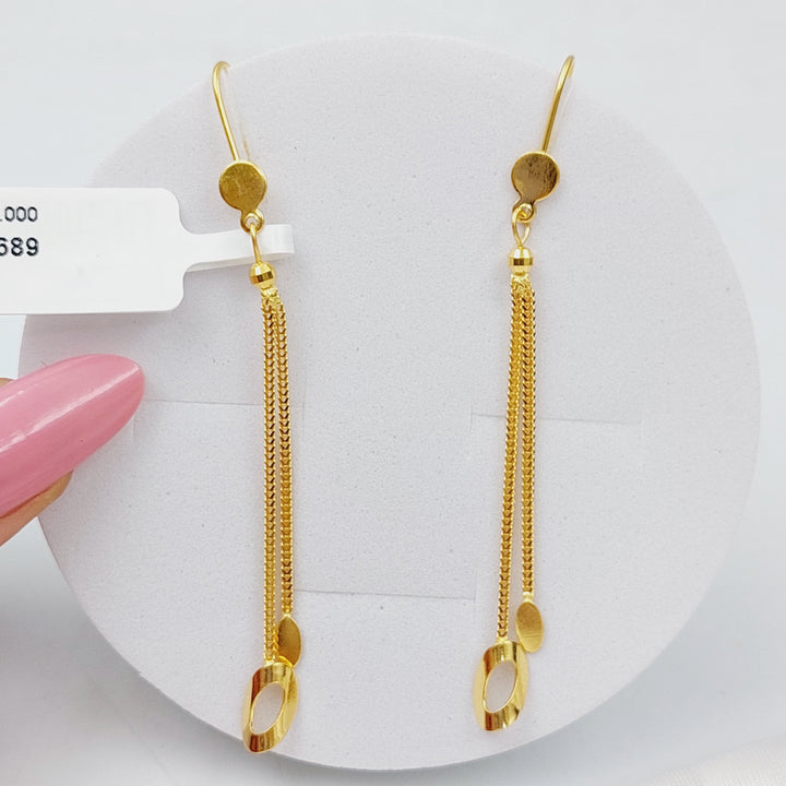 21K Fancy Earrings Made of 21K Yellow Gold by Saeed Jewelry-25688
