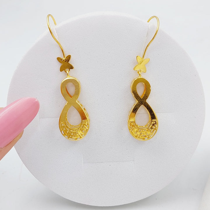 21K Fancy Earrings Made of 21K Yellow Gold by Saeed Jewelry-25710