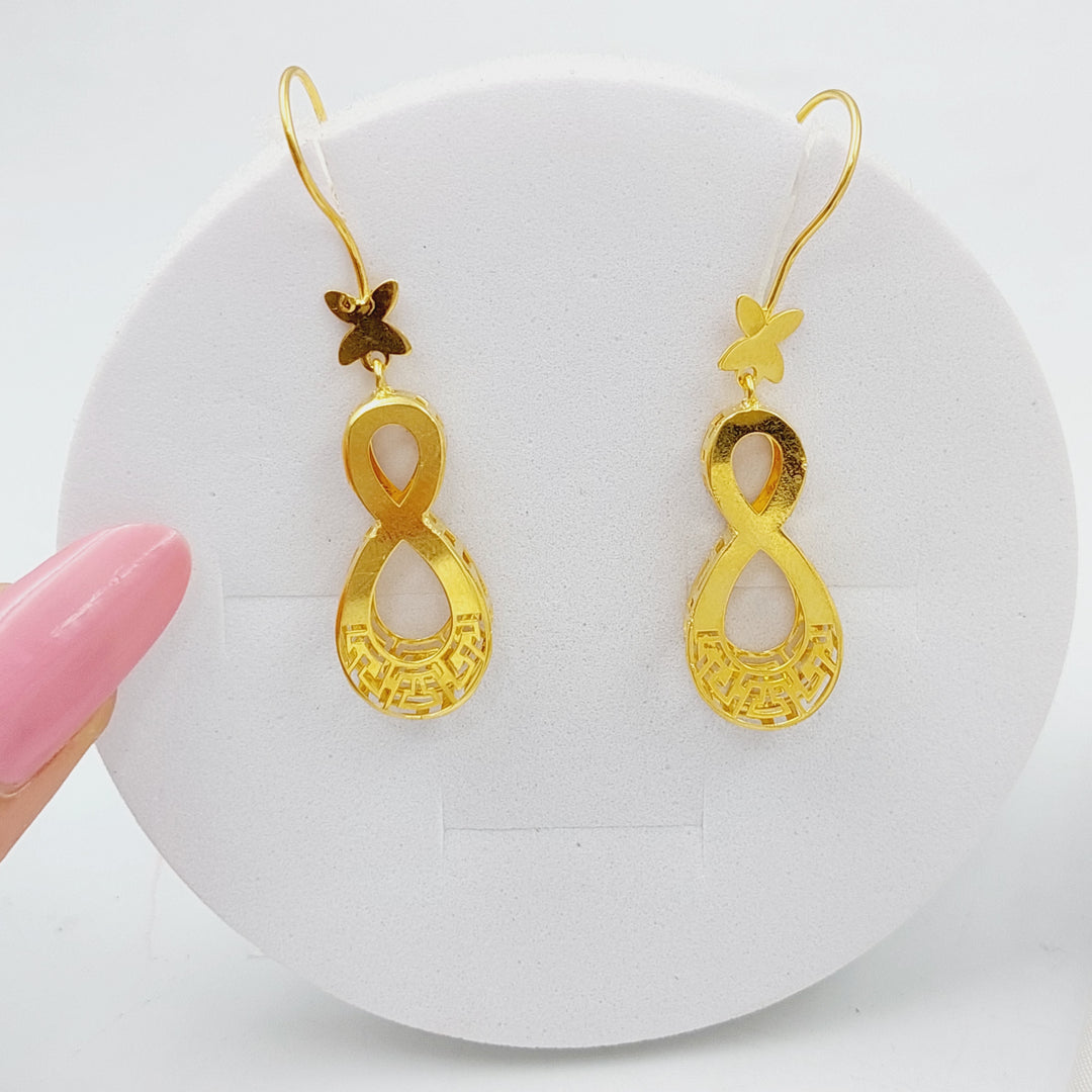 21K Fancy Earrings Made of 21K Yellow Gold by Saeed Jewelry-25710