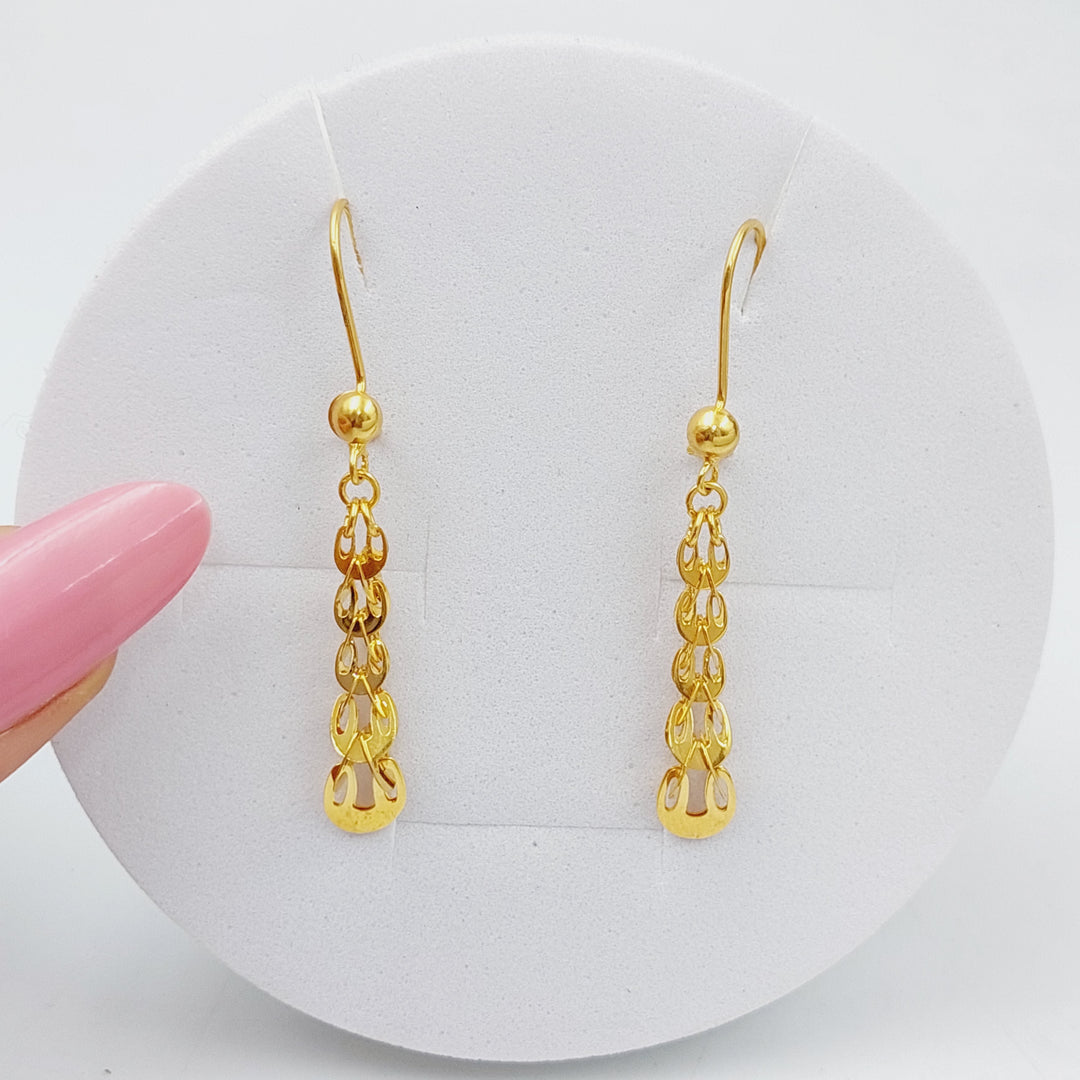 21K Fancy Earrings Made of 21K Yellow Gold by Saeed Jewelry-25720