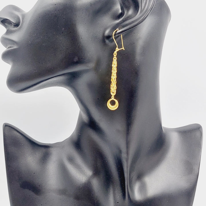 21K Fancy Earrings Made of 21K Yellow Gold by Saeed Jewelry-26293