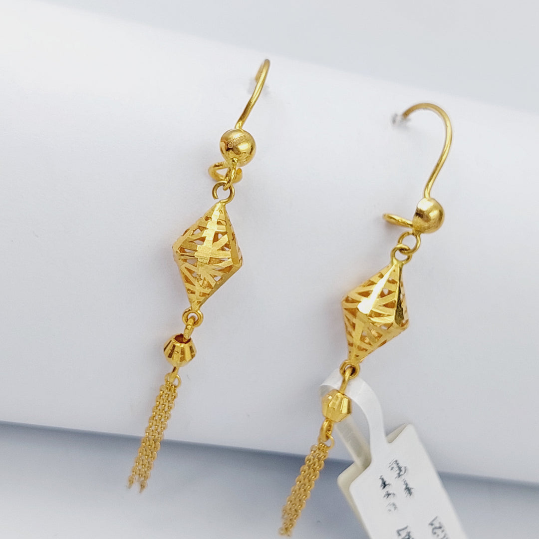 21K Gold Fancy Earrings by Saeed Jewelry - Image 7