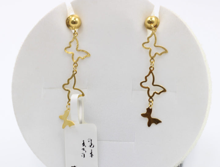 21K Gold Fancy Earrings by Saeed Jewelry - Image 1