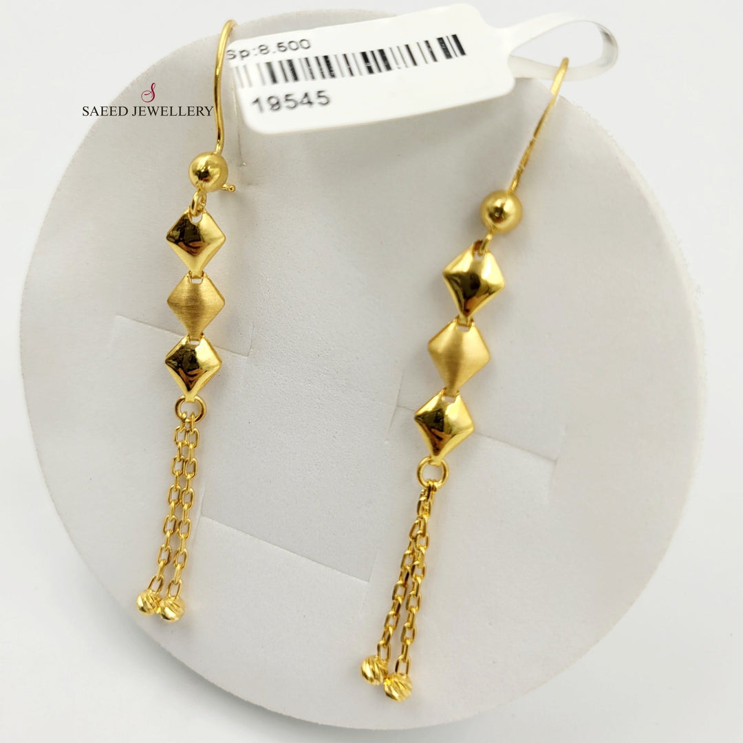 21K Gold Fancy Earrings by Saeed Jewelry - Image 14