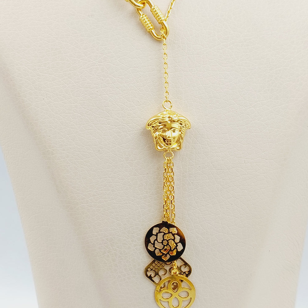 21K Fancy Necklace Made of 21K Yellow Gold by Saeed Jewelry-23504
