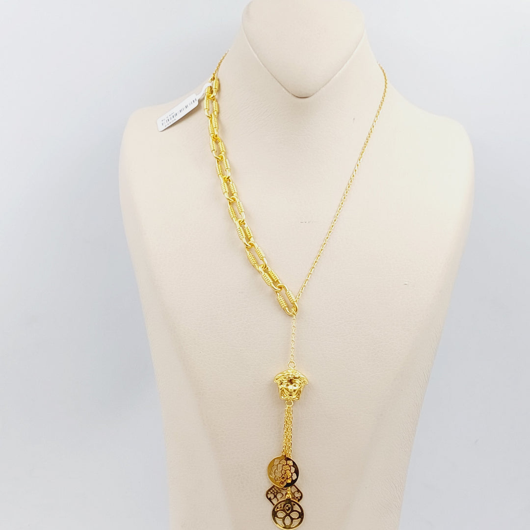 21K Gold Fancy Necklace by Saeed Jewelry - Image 3