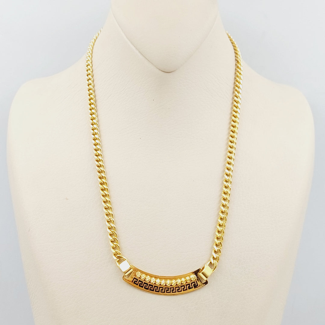 21K Fancy Necklace Made of 21K Yellow Gold by Saeed Jewelry-25766