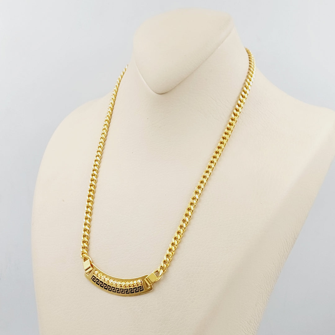 21K Fancy Necklace Made of 21K Yellow Gold by Saeed Jewelry-25766
