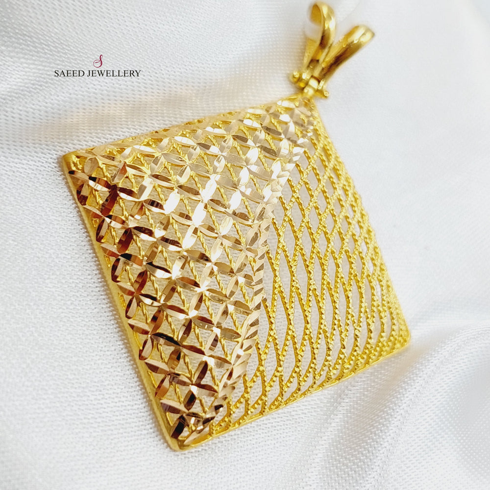 21K Fancy Pendant Made of 21K Yellow Gold by Saeed Jewelry-13037